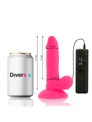 DIVERSIA - DILDO REALÍSTICO FLEXIBLE CON VIBRACIÓN -O- 3.3 CM