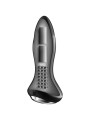 Vista interior del Satisfyer Rotator Plug 1+: dos motores y filas de perlas giratorias en la base