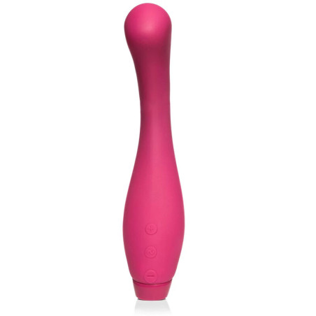 Je Joue Juno fucsia, vibrador punto G de silicona con punta curva y tres botones en la base