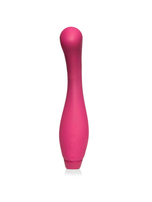 Je Joue Juno fucsia, vibrador punto G de silicona con punta curva y tres botones en la base