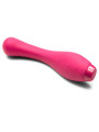 Je Joue Juno fucsia tumbado, con botones más, patrón y menos y contacto de carga en la base