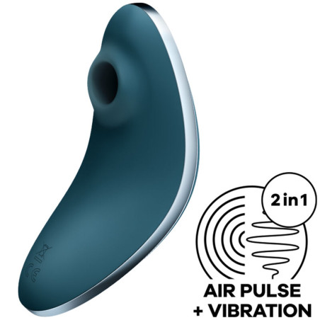 Satisfyer Vulva Lover 1: succionador azul con vibración