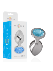 INTENSE - PLUG ANAL METAL ALUMINIO CON CRISTAL TALLA S