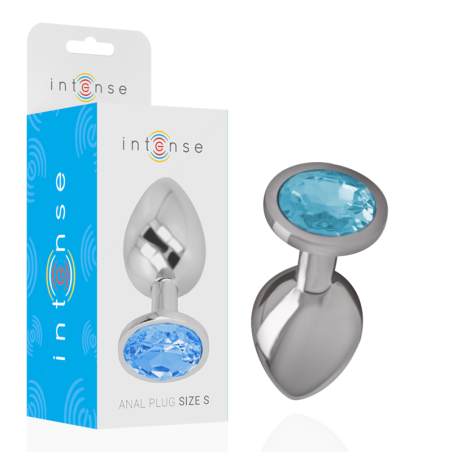 INTENSE - PLUG ANAL METAL ALUMINIO CON CRISTAL TALLA S