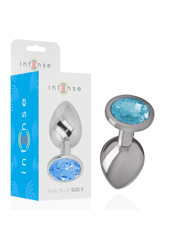 INTENSE - PLUG ANAL METAL ALUMINIO CON CRISTAL TALLA S