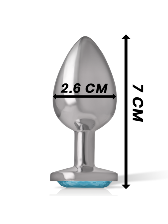 INTENSE - PLUG ANAL METAL ALUMINIO CON CRISTAL TALLA S