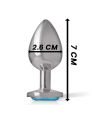 INTENSE - PLUG ANAL METAL ALUMINIO CON CRISTAL TALLA S