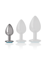 INTENSE - PLUG ANAL METAL ALUMINIO CON CRISTAL TALLA S