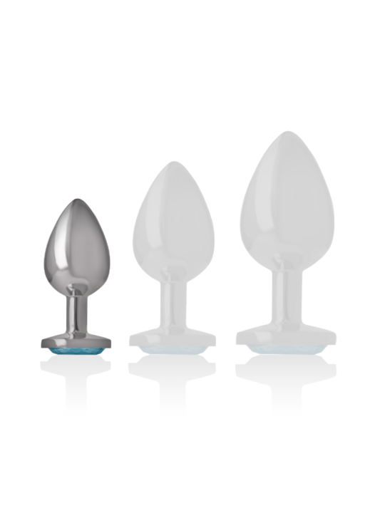 INTENSE - PLUG ANAL METAL ALUMINIO CON CRISTAL TALLA S