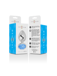 INTENSE - PLUG ANAL METAL ALUMINIO CON CRISTAL TALLA S