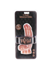 GET REAL - DILDO SILICONA CON TESTÍCULOS NATURAL