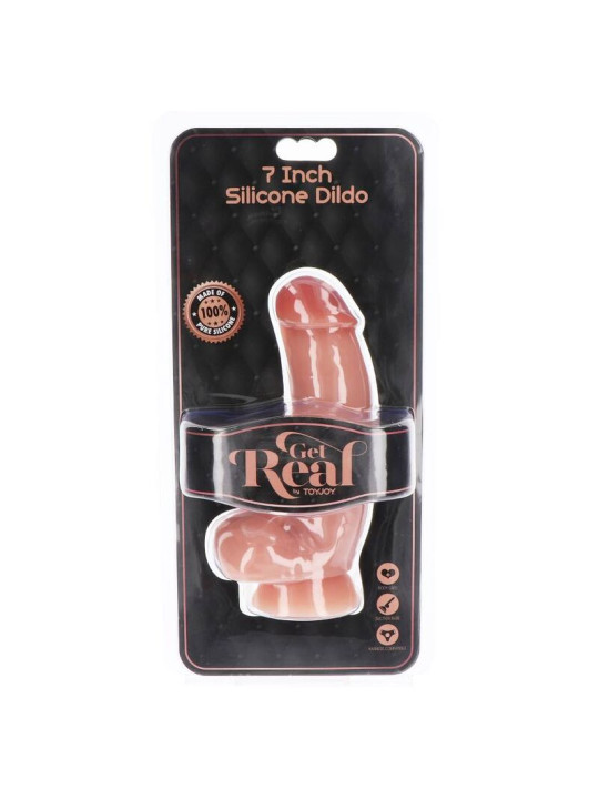 GET REAL - DILDO SILICONA CON TESTÍCULOS NATURAL