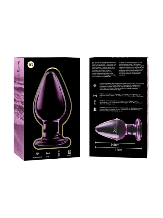 NEBULA SERIES BY IBIZA - MODELO 3 PLUG CRISTAL 11 CM -O- 5 CM