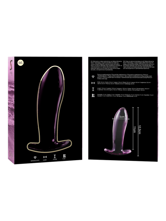 NEBULA SERIES BY IBIZA - MODELO 5 PLUG CRISTAL 12.5 CM -O- 3.5 CM