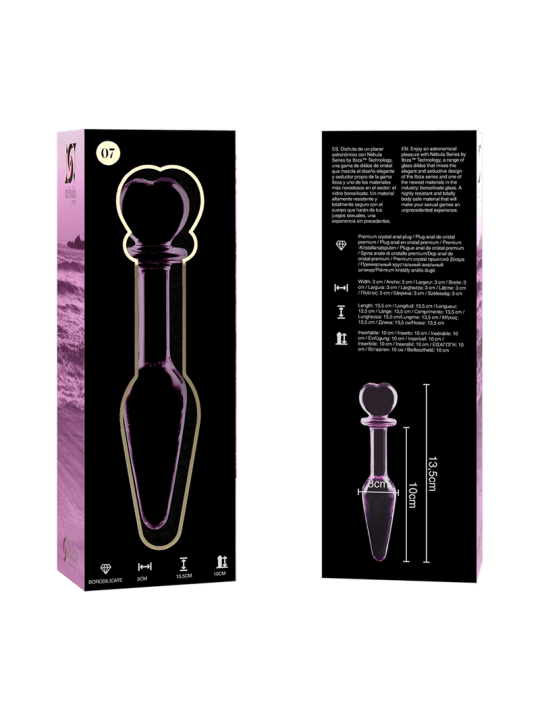 NEBULA SERIES BY IBIZA - MODELO 7 PLUG CRISTAL 13.5 CM -O- 3 CM