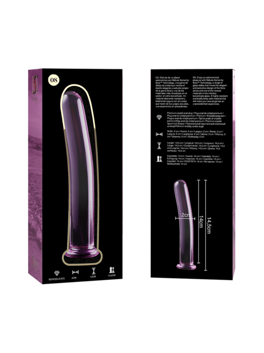 NEBULA SERIES BY IBIZA - MODELO 8 DILDO CRISTAL 14.5 CM -O- 2 CM