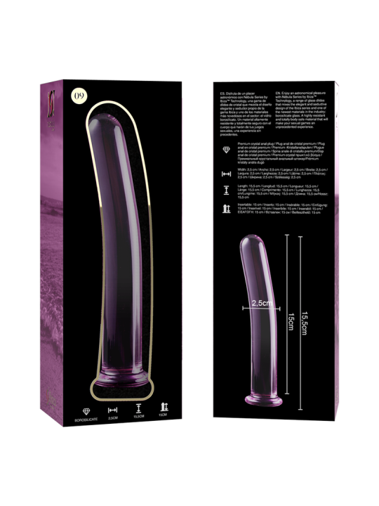 NEBULA SERIES BY IBIZA - MODELO 9 DILDO CRISTAL 15.5 CM -O- 2.5 CM