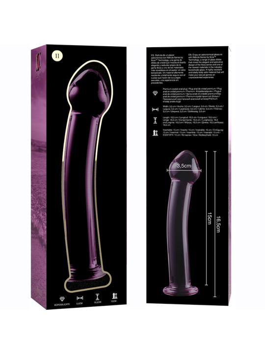 NEBULA SERIES BY IBIZA - MODELO 11 DILDO CRISTAL 16 CM -O- 3 CM