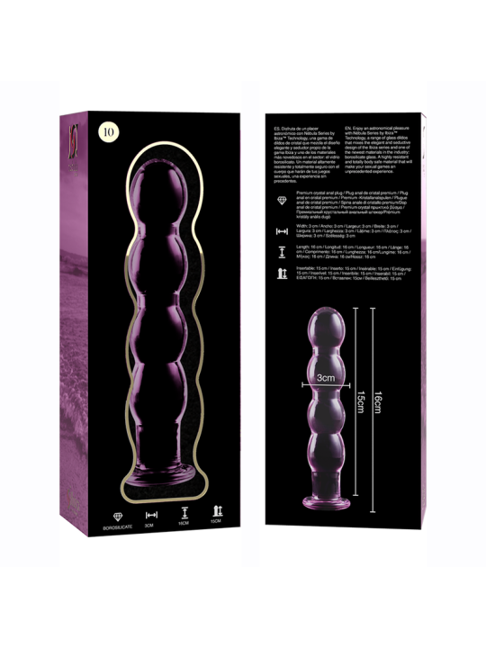 NEBULA SERIES BY IBIZA - MODELO 10 DILDO CRISTAL 16.5 CM -O- 3.5 CM