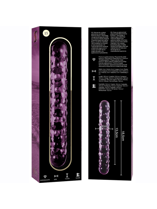 NEBULA SERIES BY IBIZA - MODELO 15 DILDO CRISTAL 18.5 CM -O- 3 CM