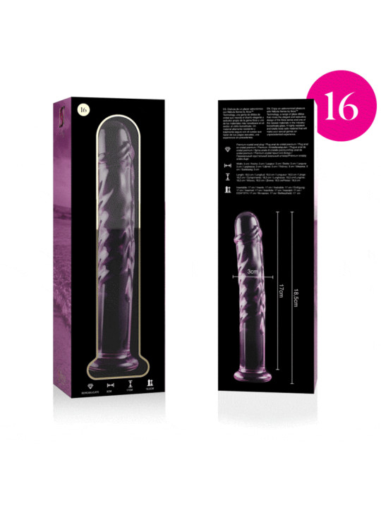 NEBULA SERIES BY IBIZA - MODELO 16 DILDO CRISTAL 18.5 CM -O- 3 CM