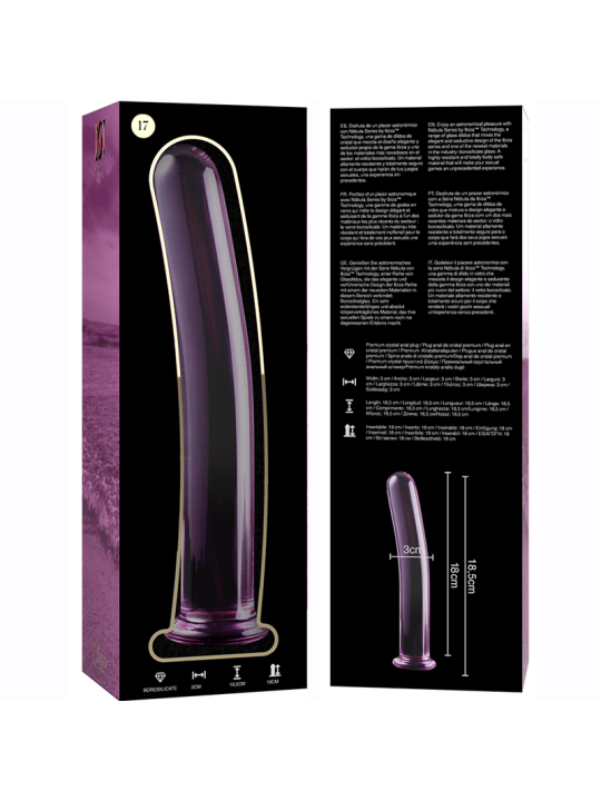 NEBULA SERIES BY IBIZA - MODELO 17 DILDO CRISTAL 18.5 CM -O- 3 CM