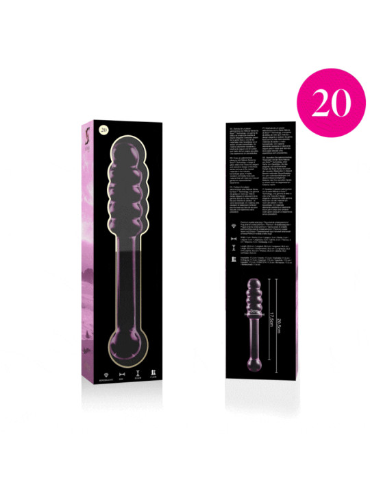 NEBULA SERIES BY IBIZA - MODELO 20 DILDO CRISTAL 20.5 CM -O- 3 CM