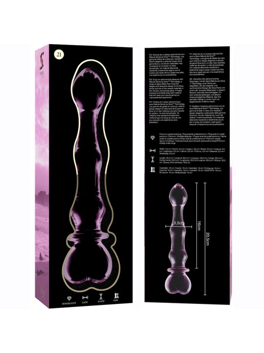 NEBULA SERIES BY IBIZA - MODELO 21 DILDO CRISTAL 20.5 CM -O- 3.5 CM