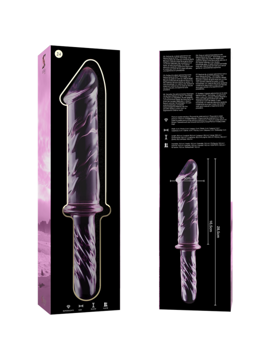 NEBULA SERIES BY IBIZA - MODELO 24 DILDO CRISTAL 28.5 CM -O- 5 CM