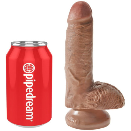 KING COCK - PENE REALÍSTICO CON TESTÍCULOS CARAMELO
