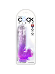 KING COCK - CLEAR PENE REALÍSTICO CON TESTÍCULOS