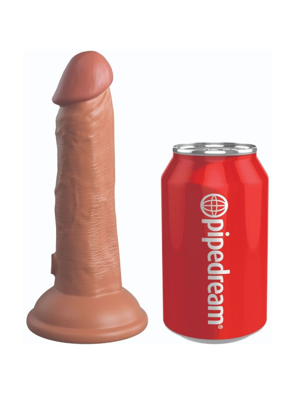 KING COCK - ÉLITE DILDO REALÍSTICO SILICONA CARAMELO