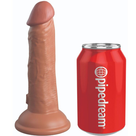 KING COCK - ÉLITE DILDO REALÍSTICO VIBRADOR & SILICONA CARAMELO