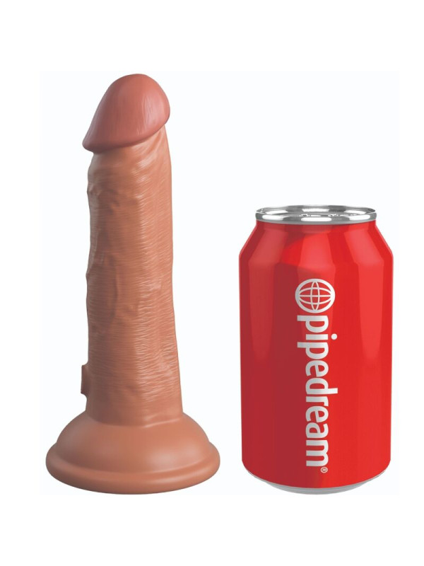 KING COCK - ÉLITE DILDO REALÍSTICO VIBRADOR & SILICONA CARAMELO