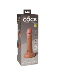 KING COCK - ÉLITE DILDO REALÍSTICO VIBRADOR & SILICONA CARAMELO