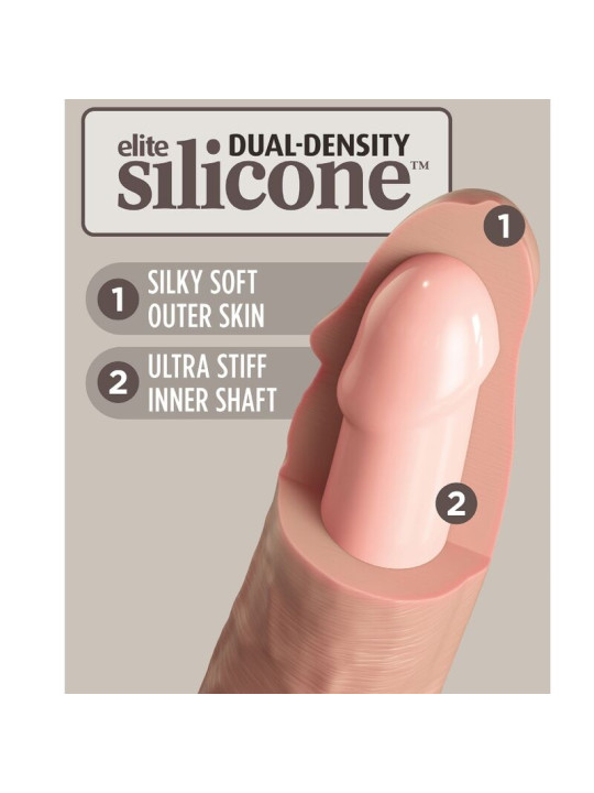 KING COCK - ÉLITE DILDO REALÍSTICO VIBRADOR & SILICONA