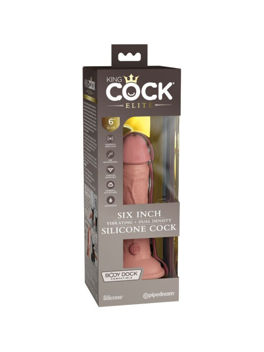 KING COCK - ÉLITE DILDO REALÍSTICO VIBRADOR & SILICONA