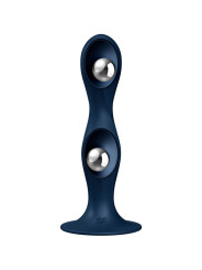 SATISFYER - DOUBLE BALL-R DILDO SILICONA