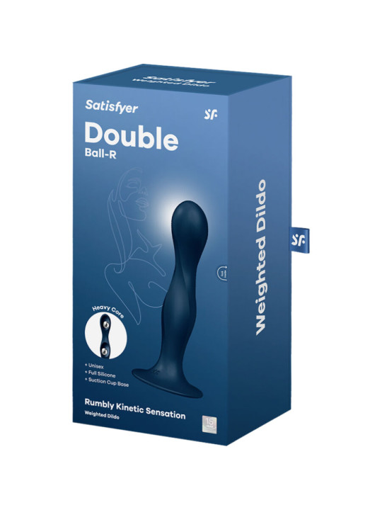 SATISFYER - DOUBLE BALL-R DILDO SILICONA
