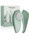 Womanizer Liberty 2 en verde, succionador Pleasure Air de viaje con tapa magnética y botones más y menos