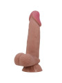 PRETTY LOVE - SLIDING SKIN SERIES DILDO REALÍSTICO CON VENTOSA PIEL DESLIZANTE MORENO