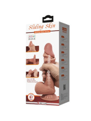 PRETTY LOVE - SLIDING SKIN SERIES DILDO REALÍSTICO CON VENTOSA PIEL DESLIZANTE MORENO