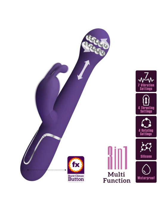 PRETTY LOVE - DEJON VIBRADOR RABBIT 3 EN 1 MULTIFUNCIÓN