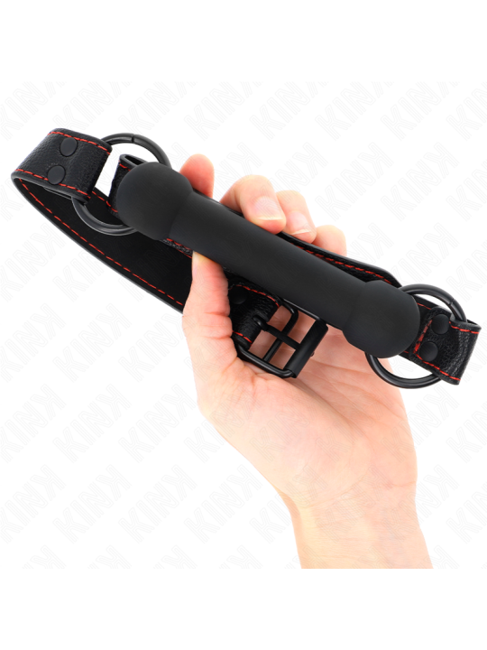 KINK - MORDAZA FORMA DE HUESO CON CORREA POLIPIEL AJUSTABLE 41-57 CM