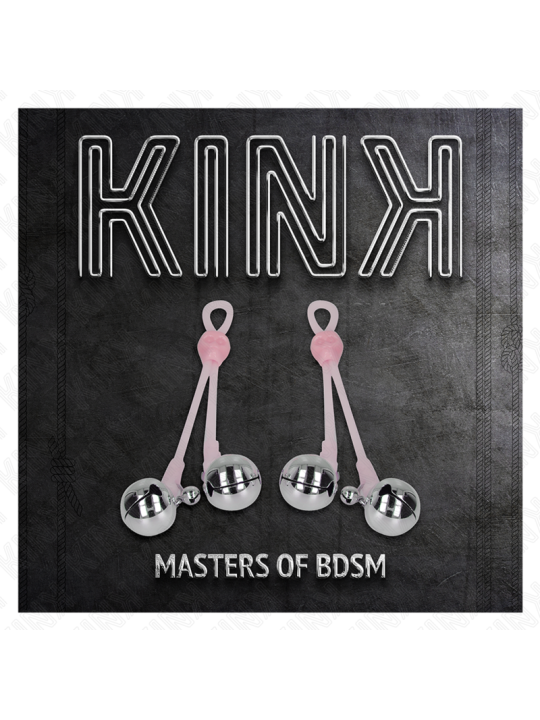 KINK - PINZAS PARA PEZONES LUMINOSAS FORMA CALABERA CON CASCABEL SONORO AJUSTABLE / PLATEADO