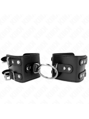 KINK - MUÑEQUERAS FIJAS CON ANILLA Y TACHUELAS AJUSTABLE 17-22 CM X 6.5 CM