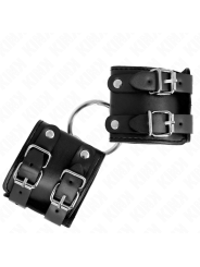 KINK - MUÑEQUERAS FIJAS CON ANILLA Y TACHUELAS AJUSTABLE 17-22 CM X 6.5 CM