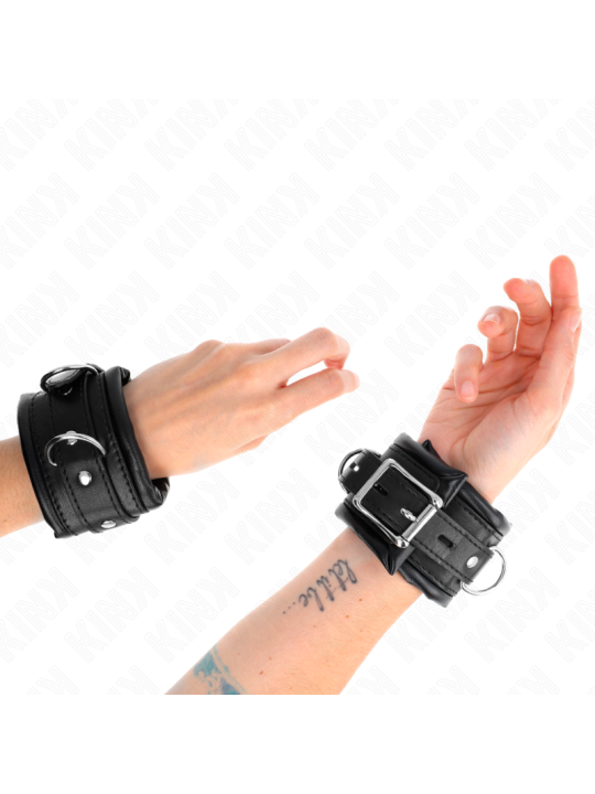 KINK - MUÑEQUERAS ESTILO HEAVY FORRO AJUSTABLE 20-30 CM X 6 CM