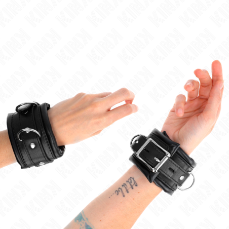 KINK - MUÑEQUERAS ESTILO HEAVY FORRO AJUSTABLE 20-30 CM X 6 CM