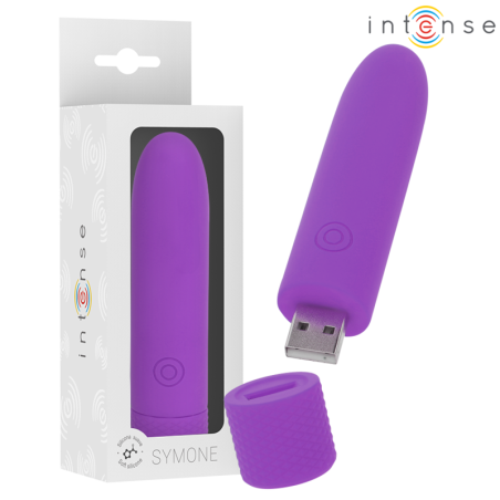 INTENSE - SYMONE BALA VIBRADORA RECARGABLE POR USB 8 VIBRACIONES 10 X 2.2 CM